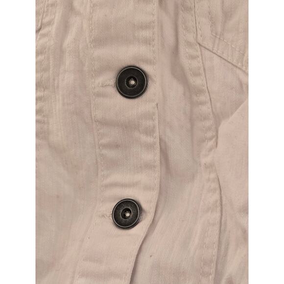 New Look Button Front Denim Jacket in White – NWT Size Large - Picture 4 of 4